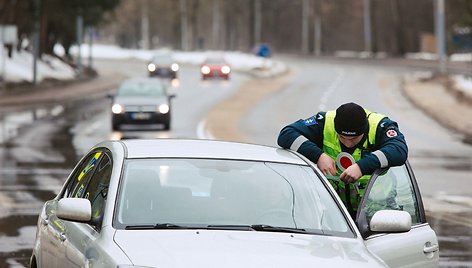 Vilniaus kelių policijos reidas Lizdeikos gatvėje