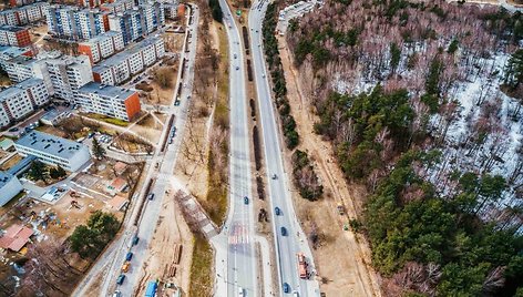 Darbai prie būsimo viaduko T.Narbuto gatvėje