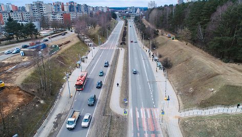 Darbai prie būsimo viaduko T.Narbuto gatvėje