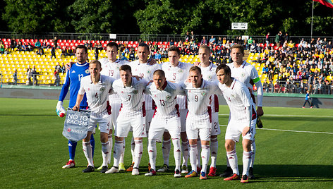 Baltijos futbolo taurės rungtynės: Lietuva - Latvija. 