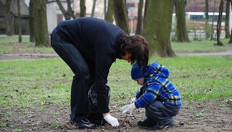 Ketvirtadienį buvo tvarkomas Kauno Ramybės parkas.