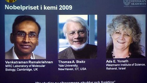 Nobelio chemijos premija paskirta izraeliečiui ir dviem JAV mokslininkams 