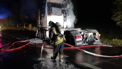 Sunkvežimio gaisras
