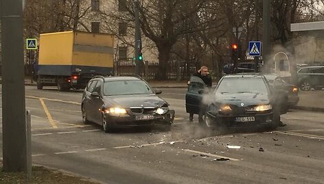 Avarija Kaune, K.Petrausko g. ties Auk&scaron;taičių g.