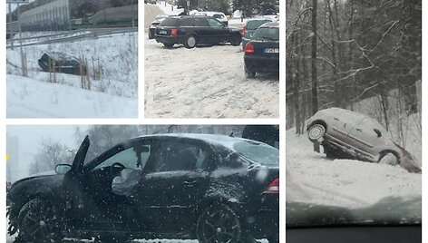 Vilniuje ketvirtadienį pasipylė avarijos