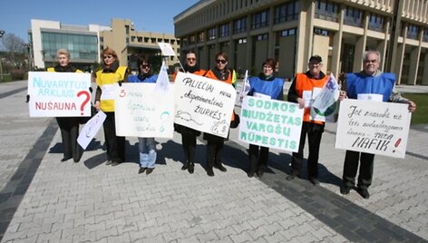 Profesinių sąjungų piketas prie Seimo
