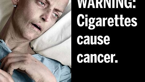 JAV administracijos siūlomos nuotraukos cigarečių pakeliams