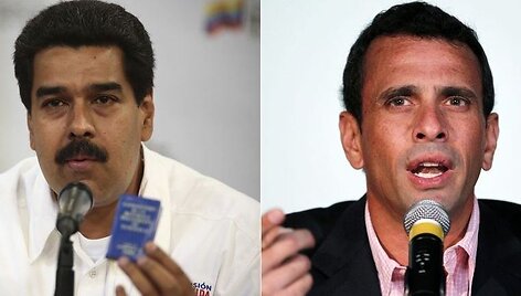 Nicolas Maduro (kairėje) ir Henrique Caprilesas
