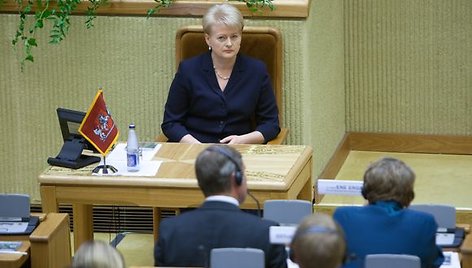 Dalia Grybauskaitė iškilmingame posėdyje