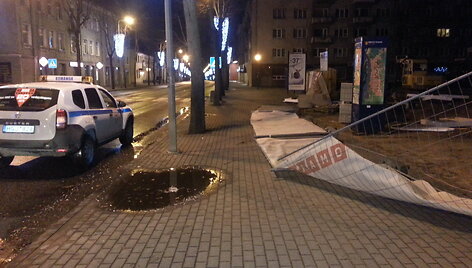 Audra praūžė pajūryje