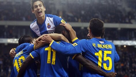 &bdquo;Espanyol&ldquo; futbolininkų džiaugsmas.