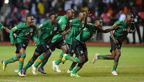 Zambijos futbolininkų triumfas.