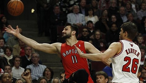 Linas Kleiza į &bdquo;Bulls&ldquo; krep&scaron;į įmetė 7 ta&scaron;kus.