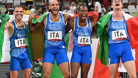 Olimpiniais sprinto čempionais italai tapo pirmą kartą istorijoje.