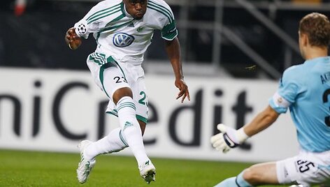 &bdquo;Wolfsburg&ldquo; klubą į pergalę prie&scaron; D.&Scaron;embero CSKA ekipą vedė tris įvarčius įmu&scaron;ęs brazilas Grafite