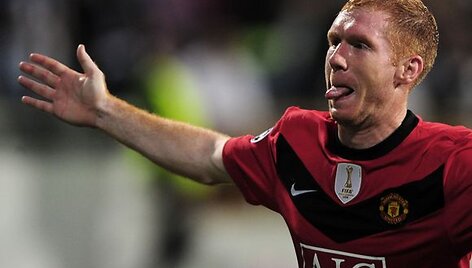 Praėjusio sezono UEFA Čempionų lygos finalininko &bdquo;Manchester United&ldquo; pergalę prie&scaron; Stambulo &bdquo;Besiktas&ldquo; klubą lėmė vienintelis P.Scholeso įvartis
