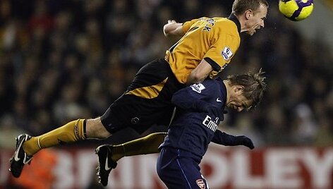 &bdquo;Wolverhampton Wanderers&ldquo; futbolininkai (k.) neprilygo &bdquo;Arsenal&ldquo; komandai