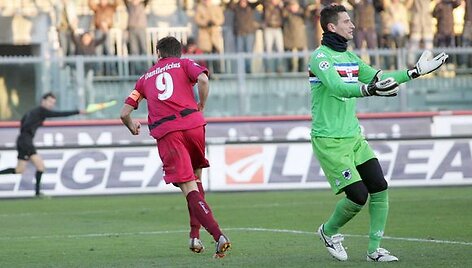T.Danilevičius antrą kartą i&scaron; eilės tapo &bdquo;Sampdoria&ldquo; ekipos žudiku