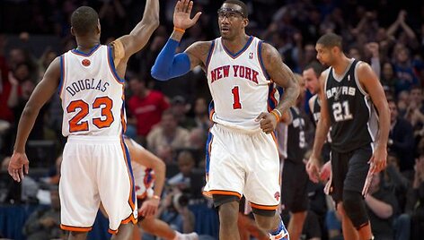 &bdquo;Knicks&ldquo; džiaugiasi pergale prie&scaron; &bdquo;Spurs&ldquo;.