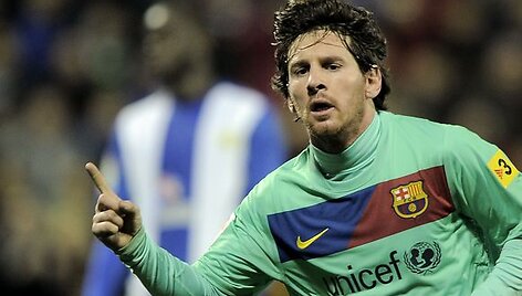 Lionelis Messi &bdquo;Barcelonai&ldquo; pelnė du įvarčius.