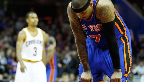 &bdquo;Knicks&ldquo; naujokas Carmelo Anthony pelnė 27 ta&scaron;kus, bet nuo pralaimėjimo tai nei&scaron;gelbėjo.