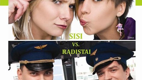 Zip FM radijo laidų vedėjai „Sisi“ ir „Radistai“.