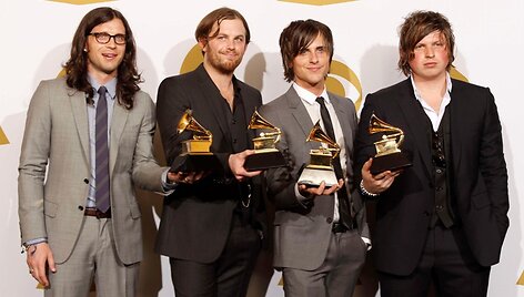 &bdquo;Kings of Leon&ldquo; nariai (i&scaron; kairės į de&scaron;inę): Nathanas Followillas, Calebas Followillas, Jaredas Followillas ir Matthew Followillas.