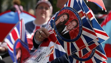 Vėliavėlės su princo Williamo ir Kate Middleton atvaizdais