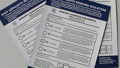 Rinkimų biuletenyje bus galima pažymėti tik vieną partiją ir reitinguoti tik jos kandidatus. 
