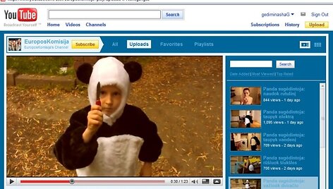 &bdquo;Panda sugėdintoja&ldquo;.
