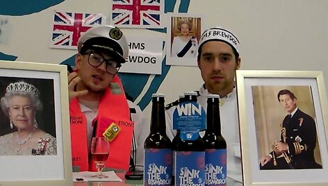 Naujojo alaus &bdquo;Sink the Bismarck!&ldquo; reklama.