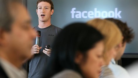 Kompanijos „Facebook“ įkūrėjas Markas Zuckerbergas.