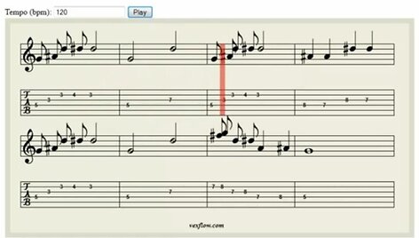 &bdquo;HTML5 Guitar Tab Player&ldquo;