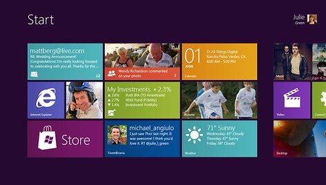 &bdquo;Windows 8&ldquo; pagrindinis langas