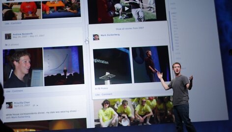 Naują paslaugą &bdquo;Timeline&ldquo; pristatė &bdquo;Facebook&ldquo; generalinis direktorius Markas Zuckerbergas.