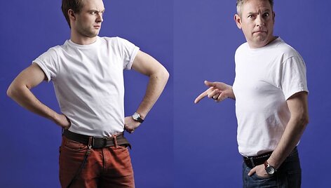 Arūnas Sakalauskas (de&scaron;inėje) ir Dominykas Vaitiekūnas
