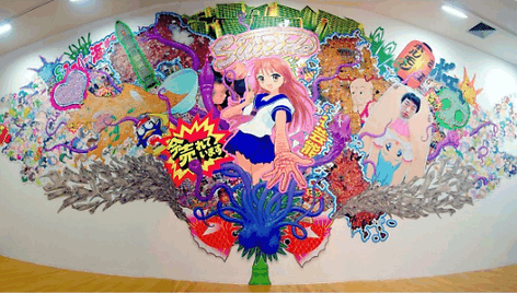 Makoto Aida&lsquo;os tapybos darbas &bdquo;Paminklas niekui III&ldquo;.