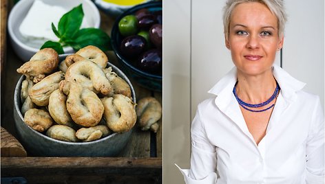 Nida Degutienė ir jos kepti itališki sausainiai „taralli“