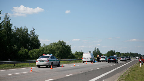 Motociklo avarija greitkelyje