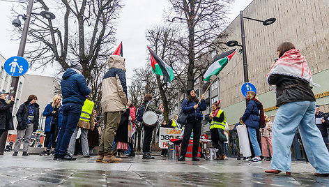 Palestinos palaikymo akcija Kaune