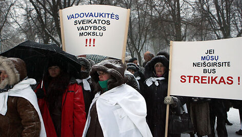 Mitingo dalyviai