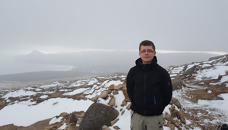 Geologijos ekspedicijoje Arano saloje Škotijoje, 2017 m.