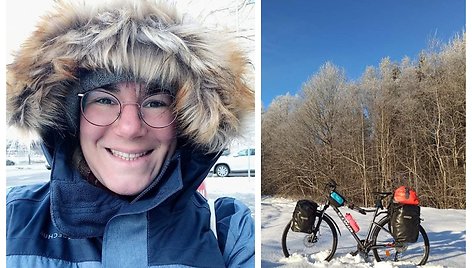 Žurnalistė Monique iš Paryžiaus į Rokiškį atmynė dviračiu: „Keliaudama sutaupau“