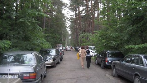 Festivalio žiūrovų automobilių buvo pilna visa Kulautuva.