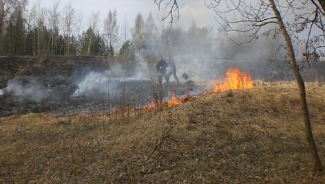 Deganti žolė &scaron;iuo metu yra vienas didžiausių ugniagesių galvos skausmų
