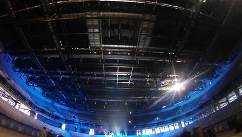 Kauniečiai turėjo i&scaron;skirtinę galimybę apžiūrėti dar statomą areną