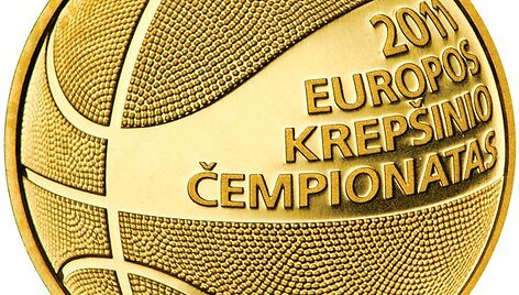 Kolekcinėse monetose įamžintas &scaron;į rudenį Lietuvoje vyksiantis Europos vyrų krep&scaron;inio čempionatas. 
