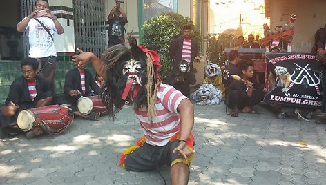 Tradicinis Reog Ponorogo šokis Indonesijoje 