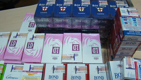 Psieniečiai aptiko kontrabandinių cigarečių.