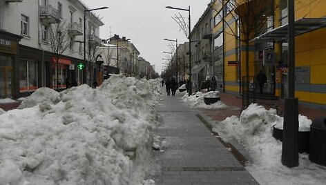 Pėsčiųjų takas - &Scaron;iaulių bulvaras.